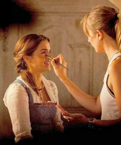 Emma Watson on the set of Beauty and the Beast 4