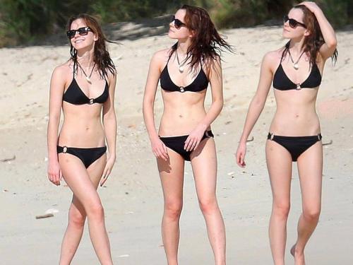Emma Watson as a Bikini Model